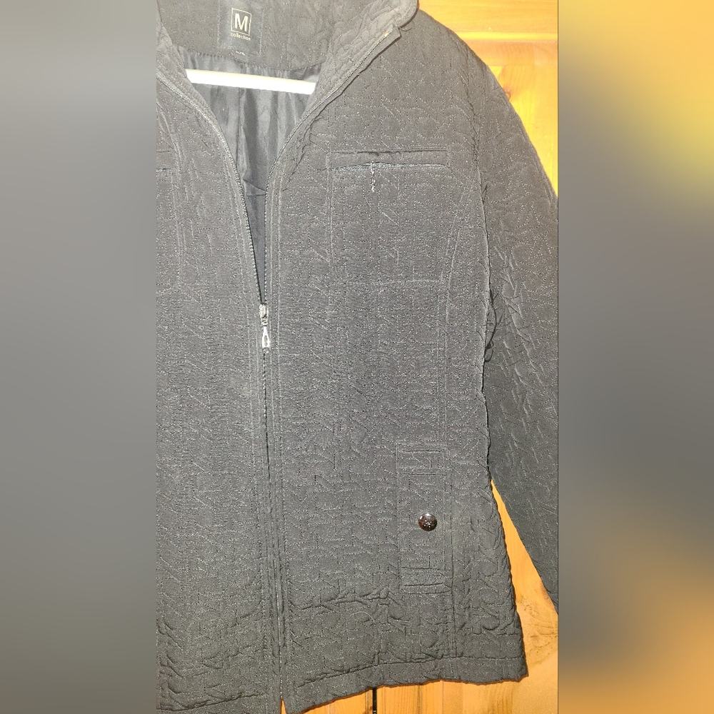 M Collection Black Fall Jacket - Picture 2 of 5